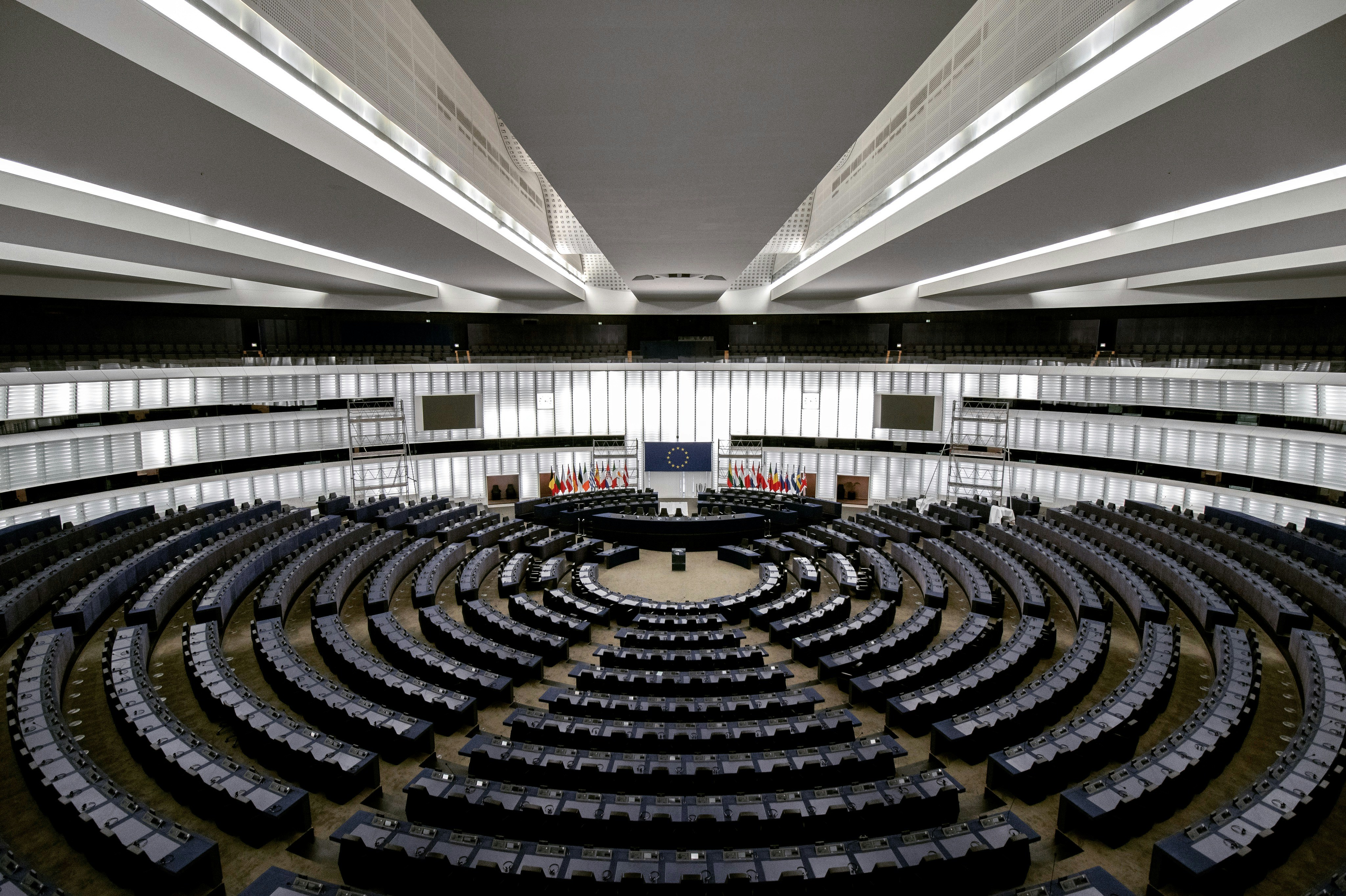 European Parliament chamber representing regulation, governance and decision-making in digital policy
